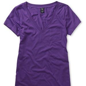 Purple Zine T-shirt with Pocket Size X-Small